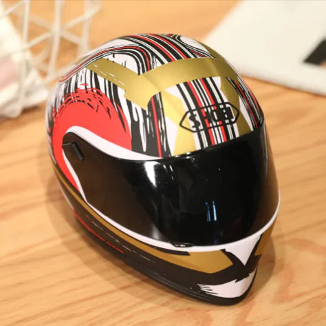 Motorcycle Helmet Racing Bear Decor - A fun, unique gift for bike lovers