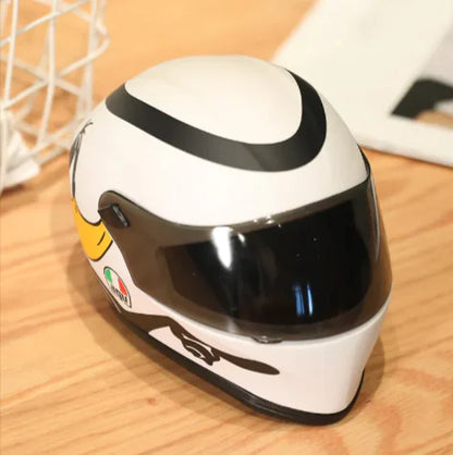 Motorcycle Helmet Racing Bear Decor - A fun, unique gift for bike lovers