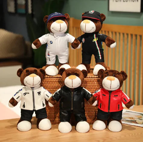 Motorcycle Helmet Racing Bear Decor - A fun, unique gift for bike lovers